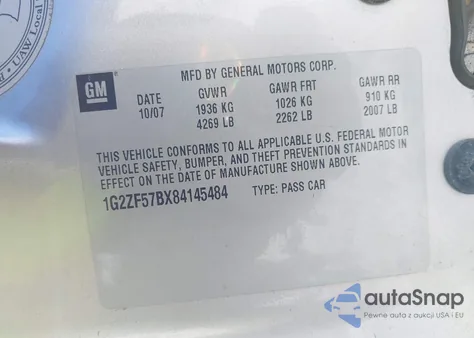 2008 Pontiac G6 Value Leader z USA, uszkodzony, nr VIN 1G2ZF57BX84145484